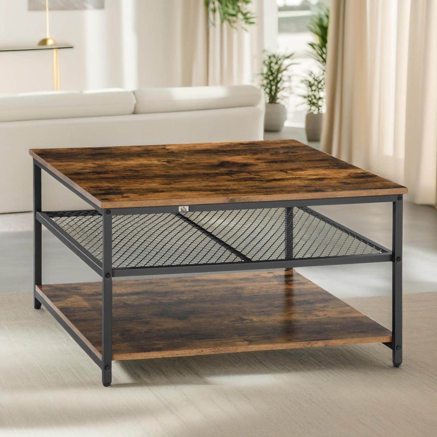 3 tier industrial coffee table