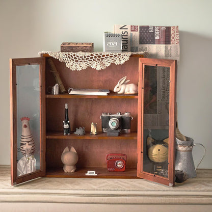 Wooden 3 Tier Small Cabinet Retro